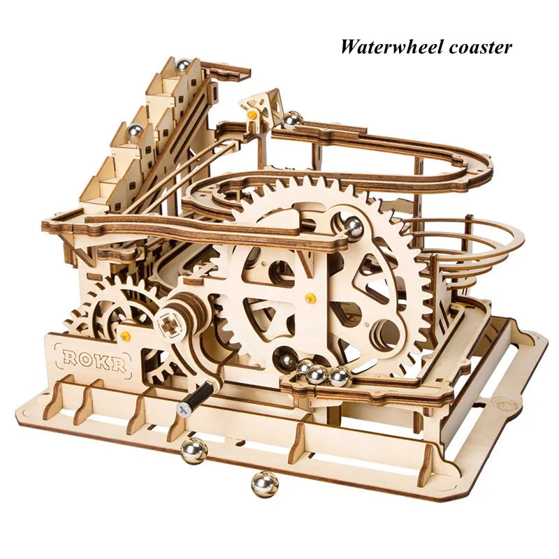 Robotime Marble Run 3D Wooden Puzzle Kit Night City