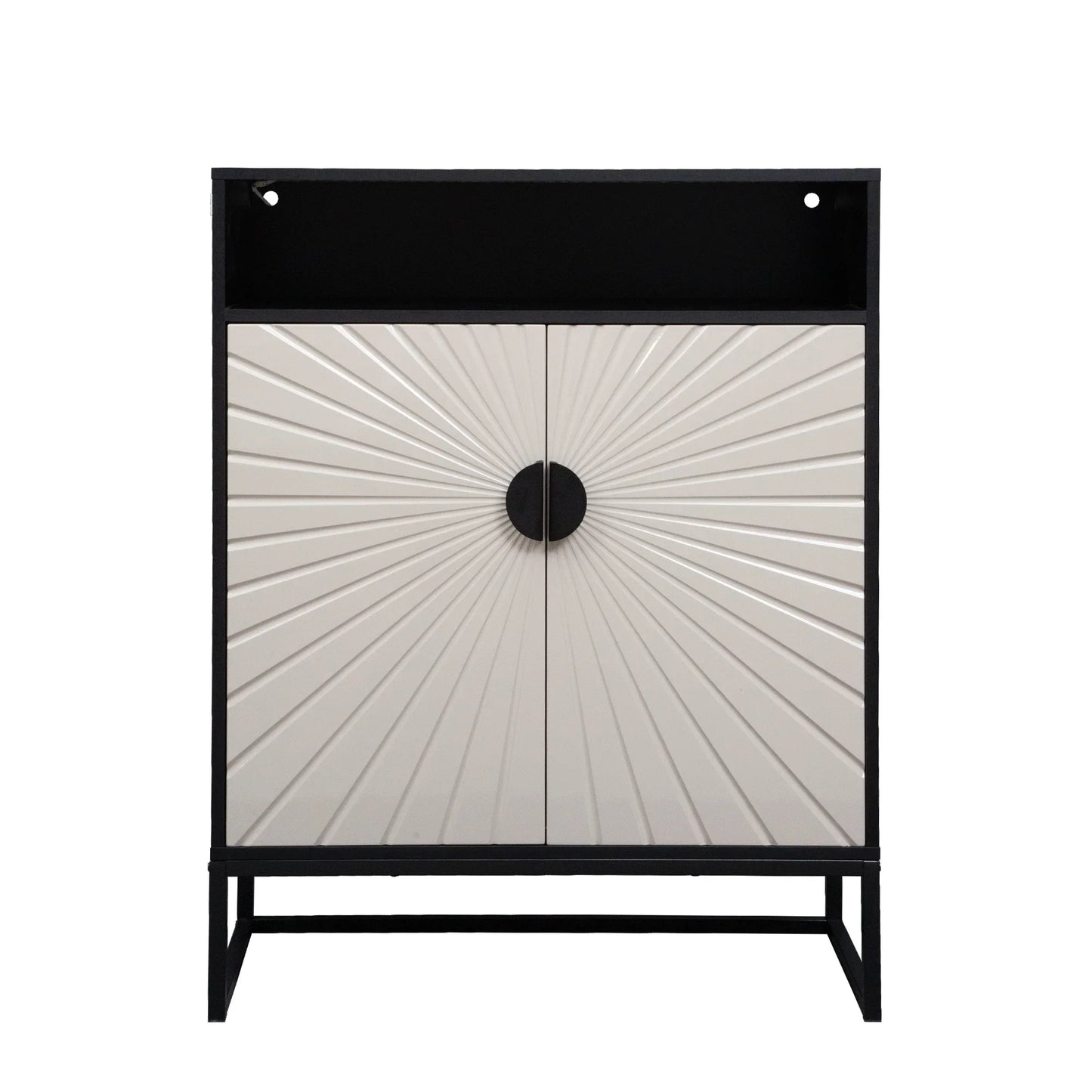 Folded 5 Tier Wooden Shoe Storage Cabinet With Doors