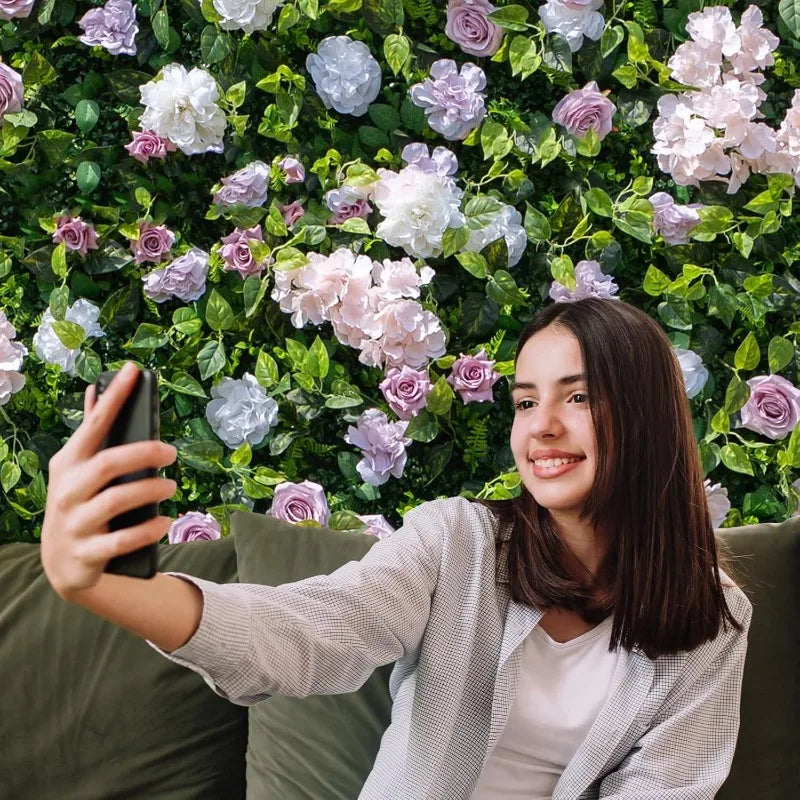 Hign Concerned Flower Wall Panels 3D Silk Floral Backdrop