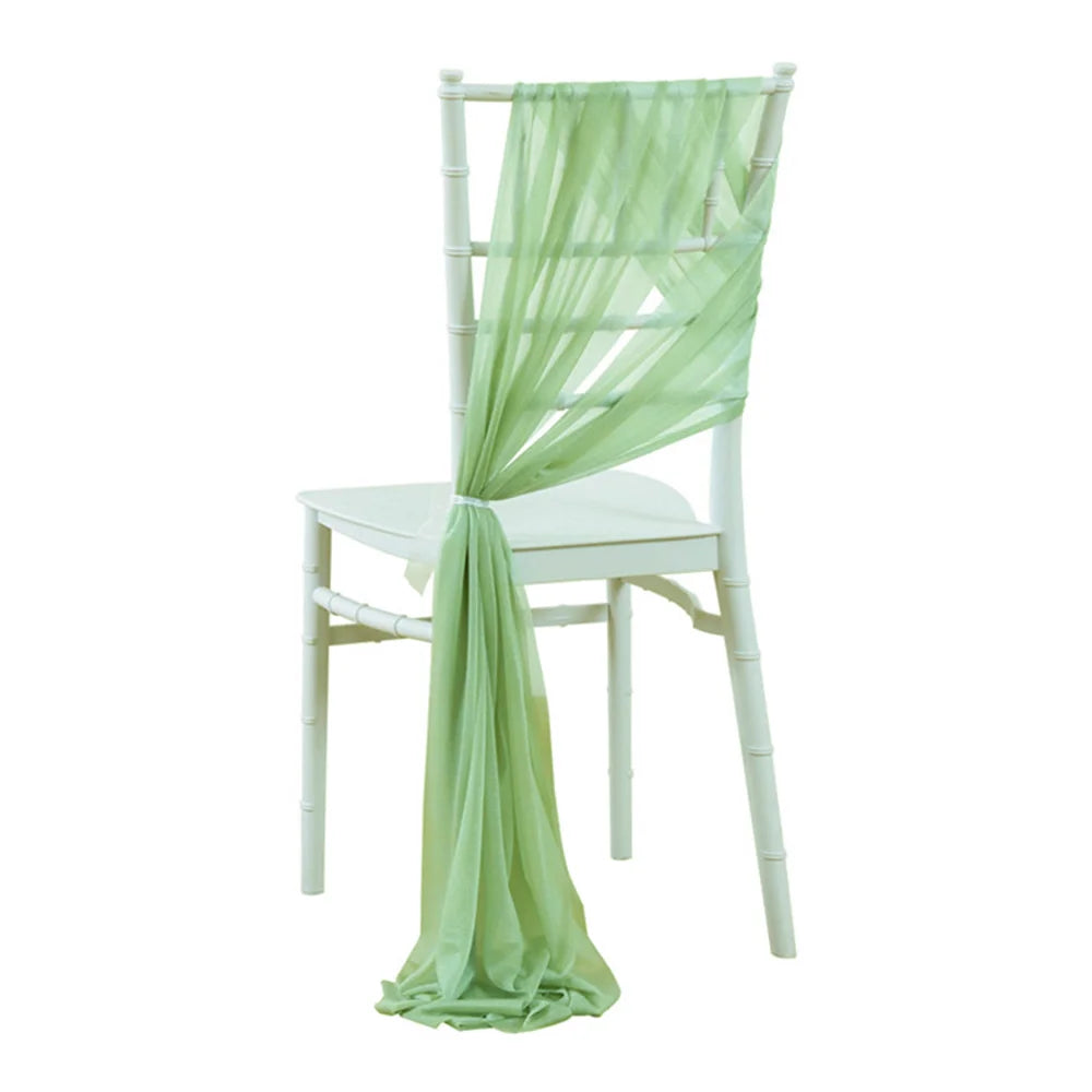 Chiffon Chair Sashes for Wedding Decor Draping with Tie