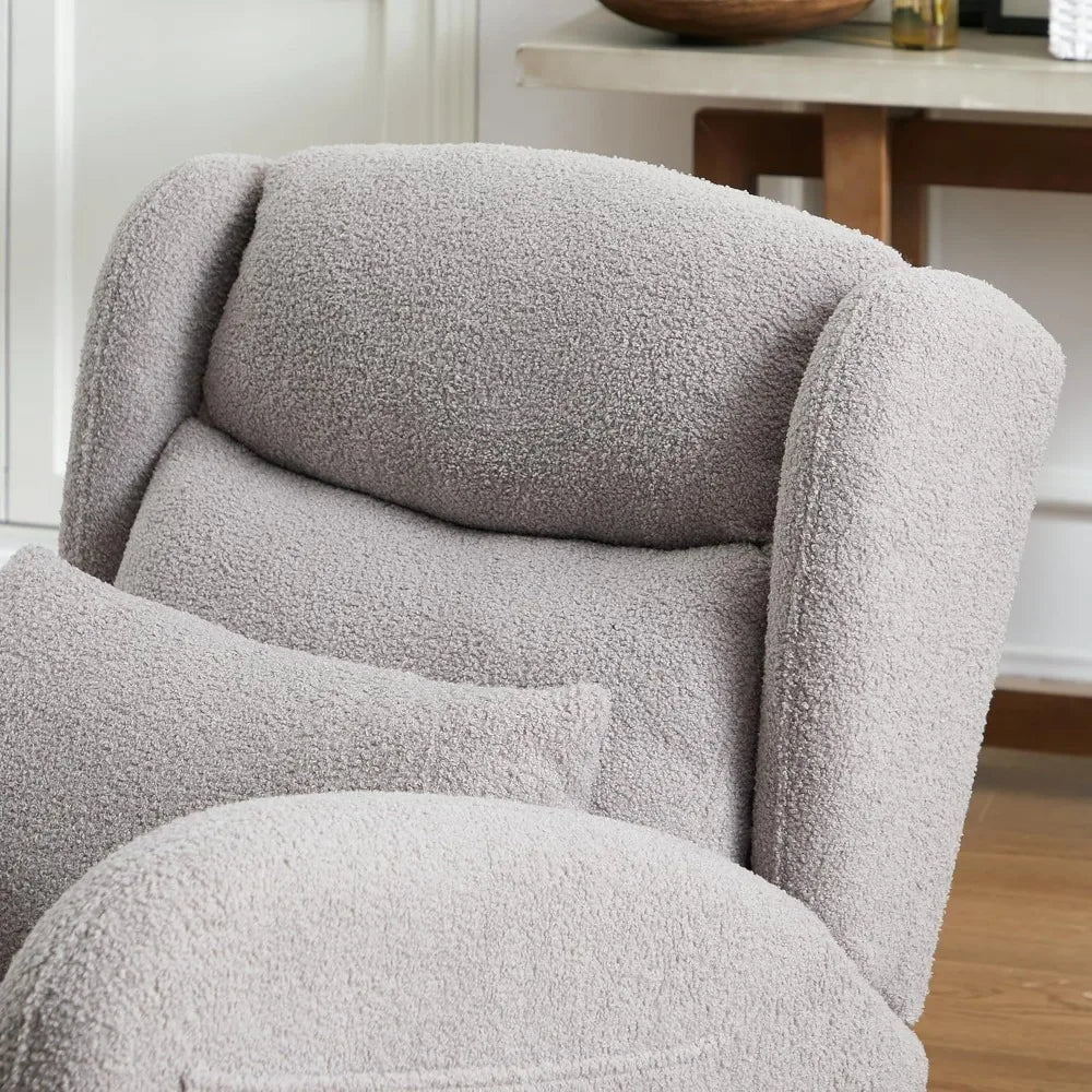 DAFIFY Teddy Upholstered Rocking Glider Chair Mid Century