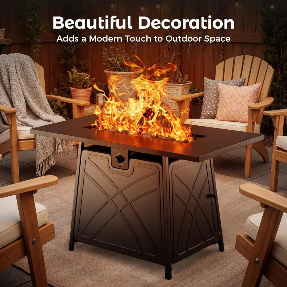 Bali Outdoors Propane Fire Pit Table Outdoor Patio