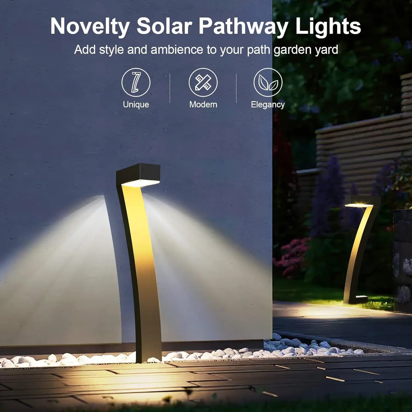 Bright Solar Outdoor Lights 6/12 Pack for Pathway Garden Landscape Lighting