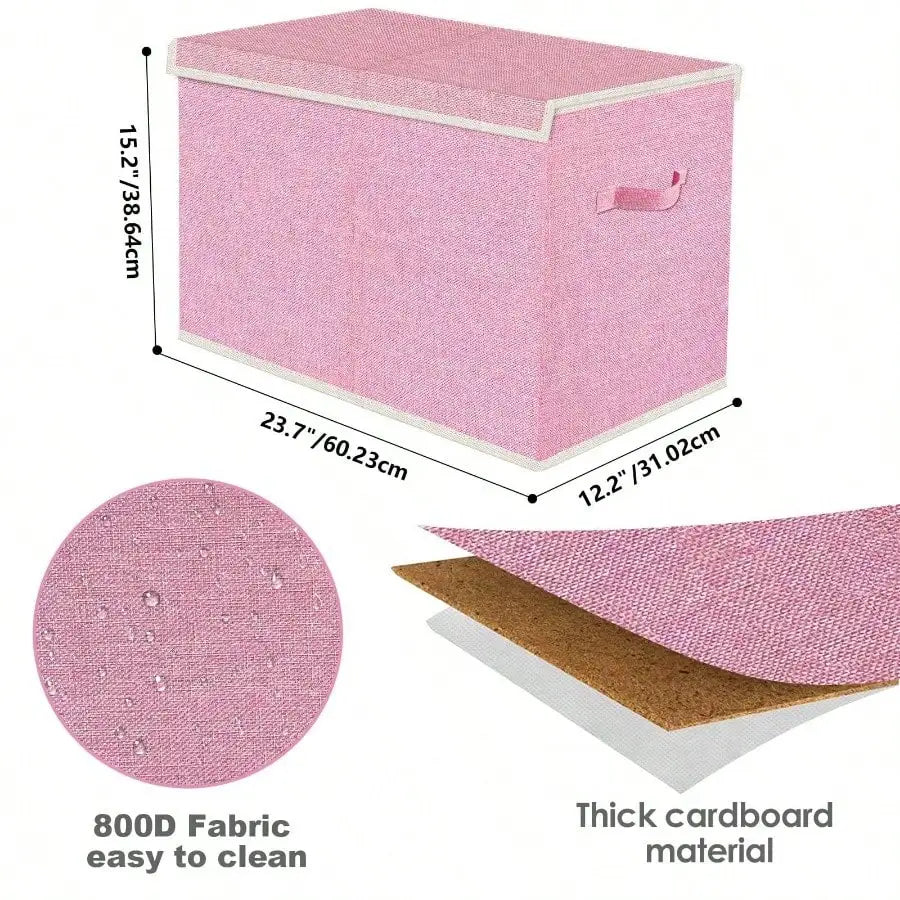 Hign-Concerned Large Collapsible Toy Box With Lid Storage