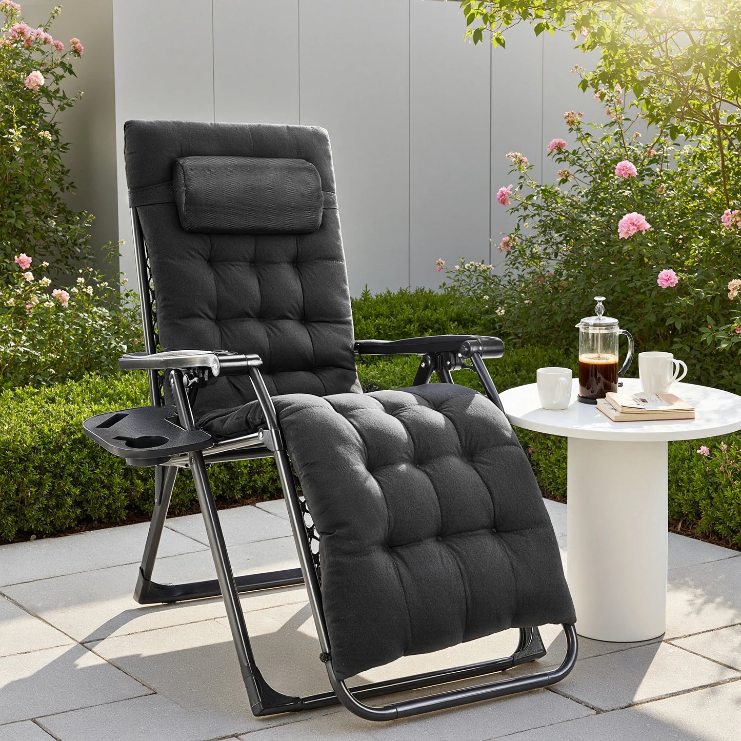JHK Zero Gravity Recliner Bundle of Two Cupholder Trays