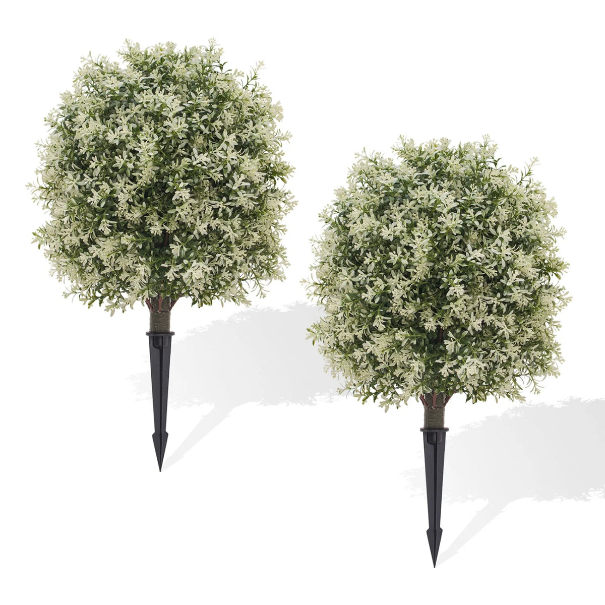 Himis 2 Pack Artificial Boxwood Topiary Ball Bush