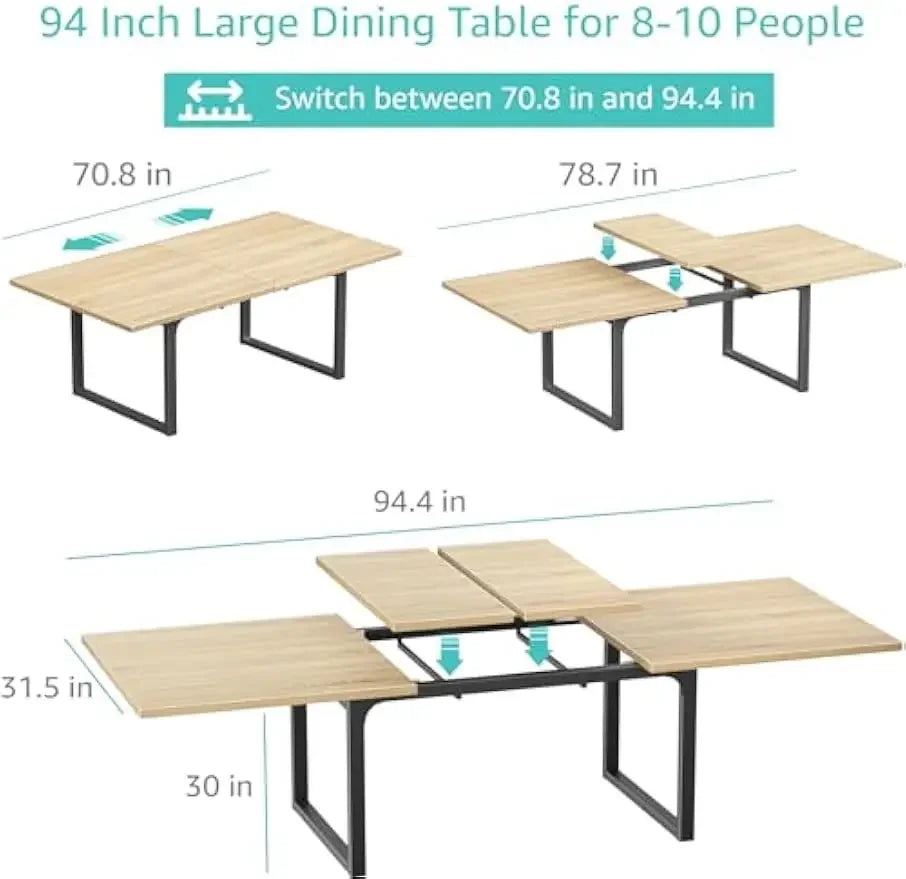 Expandable Dining Table by NoEnName for 8 to 10