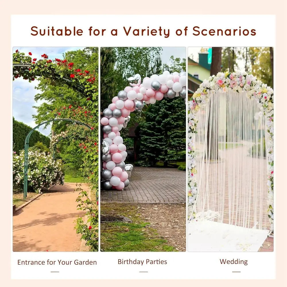 Wood Garden Arbor with Trellis Arch for Climbing Plants