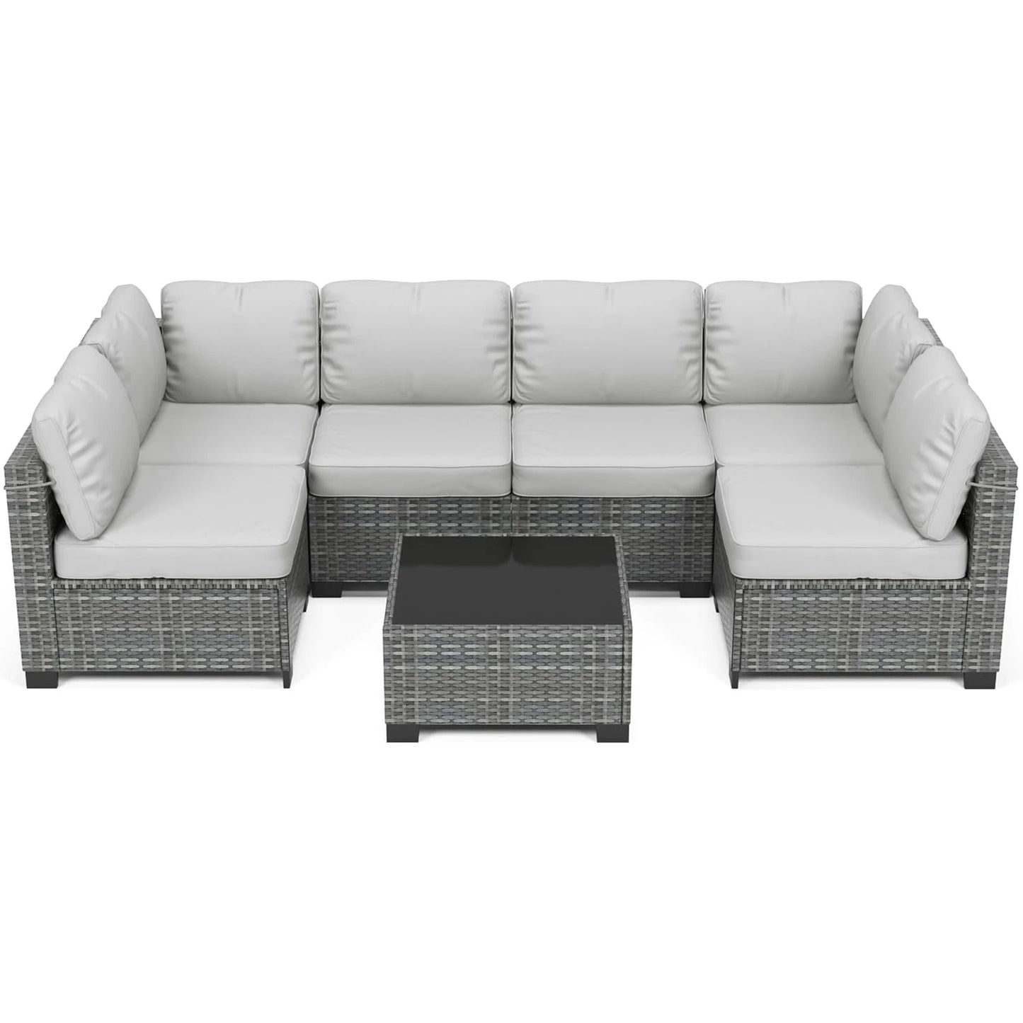HobbyLane Modular Outdoor Furniture Set With PE Rattan Wicker
