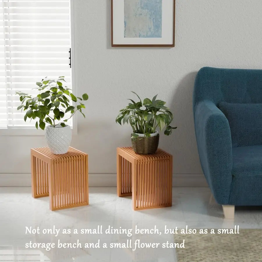 Modern Wood Dining Bench With Shoe Rack For Entryway