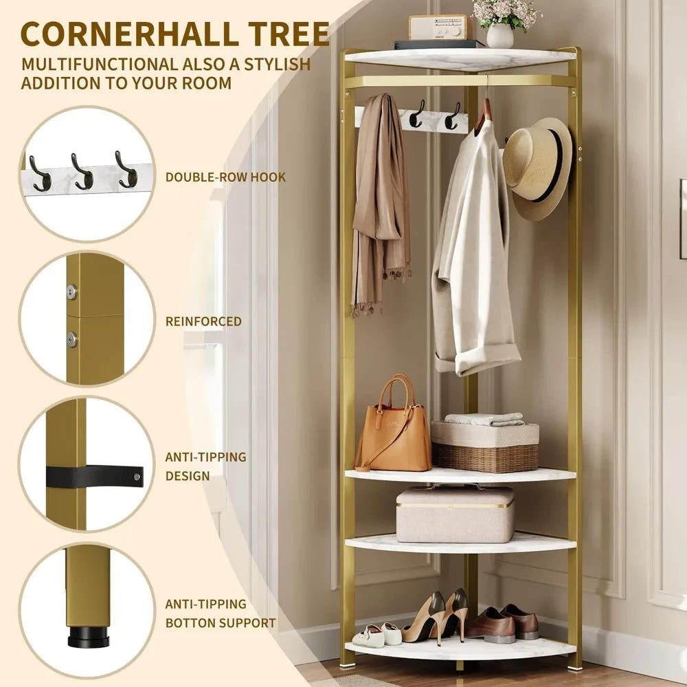 Coat Rack Shoe Bench And Hooks Hall Tree StorageSpace