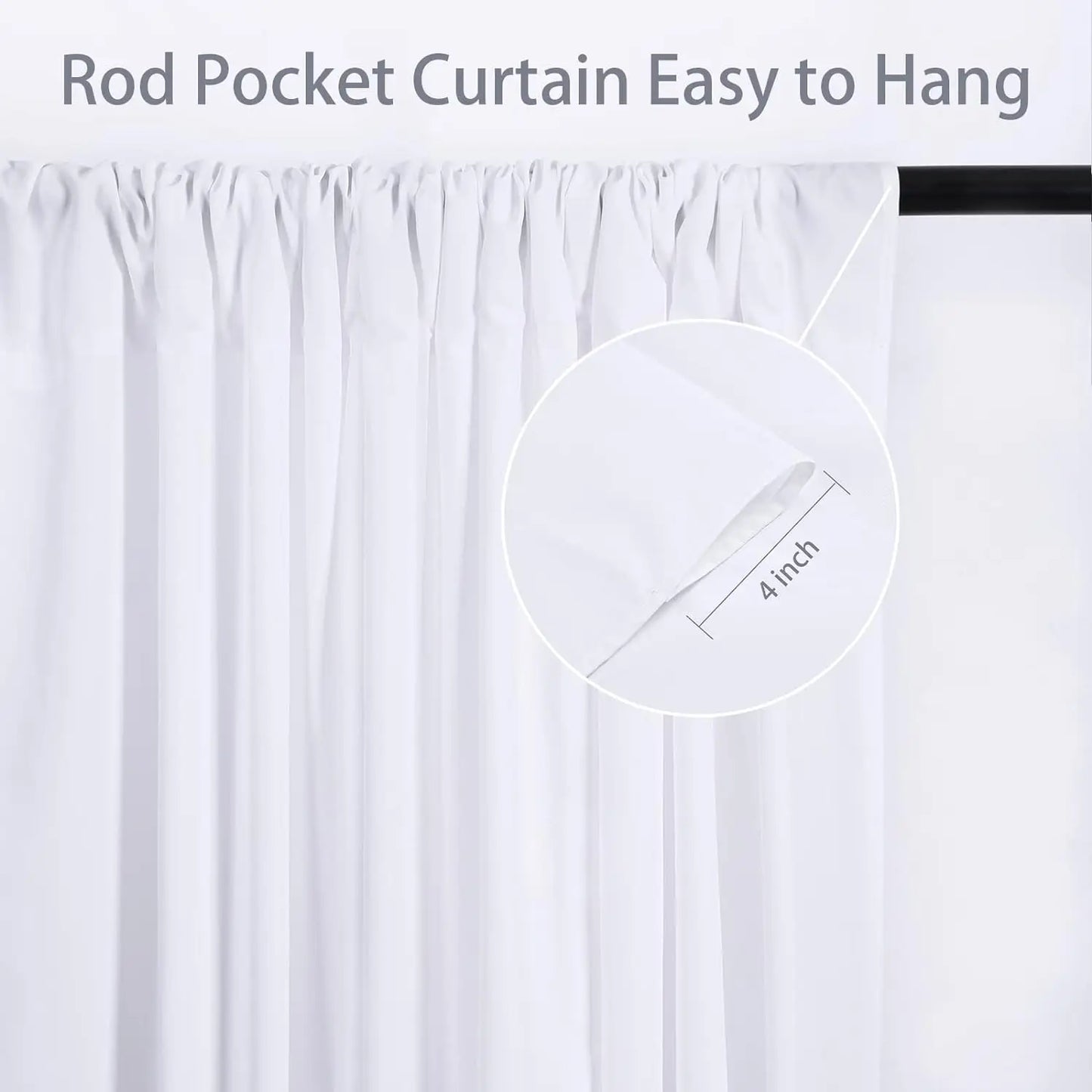 8 Panel Polyester Backdrop Curtain For Weddings And Parties