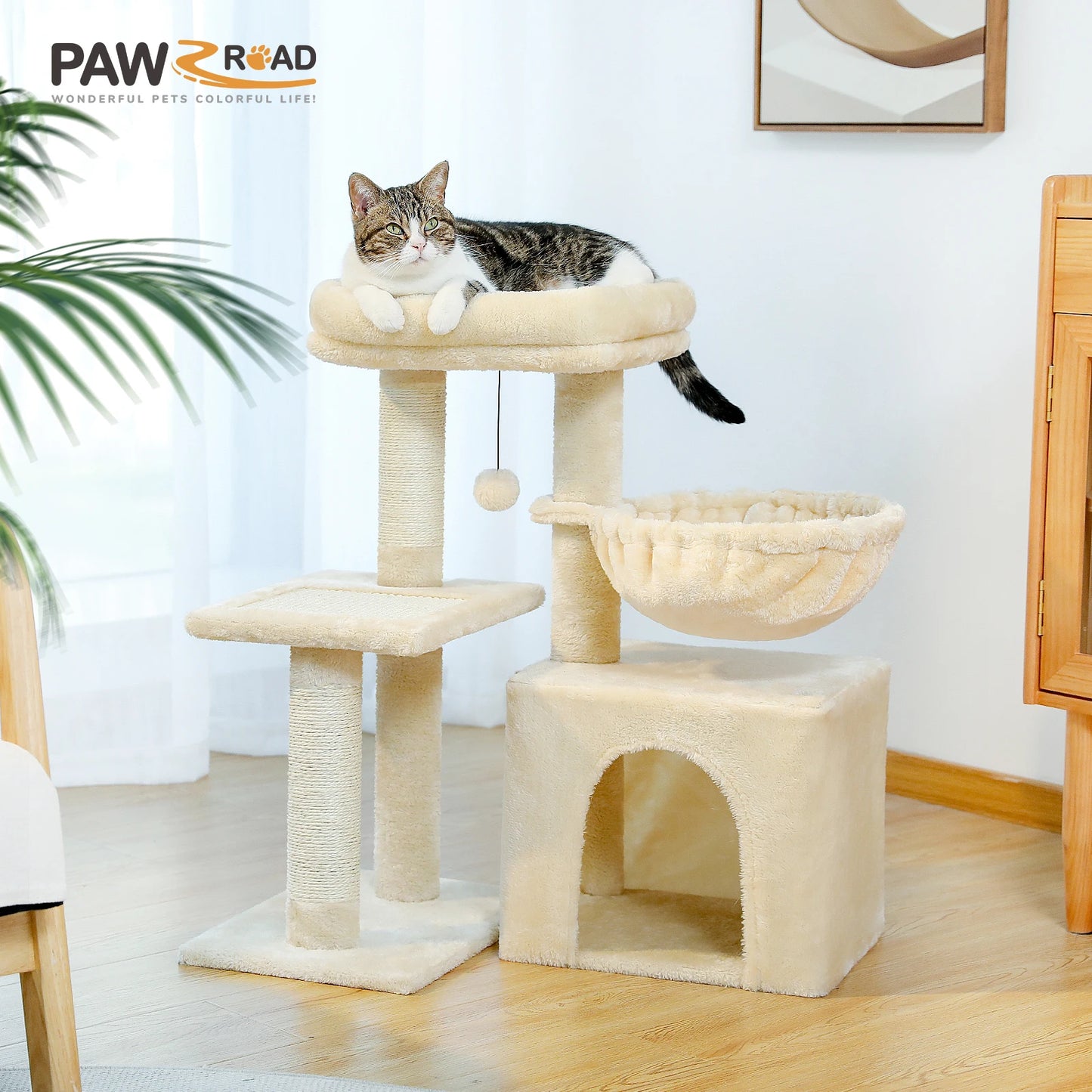 PAWZ Road Cat Tower For Indoor Cats Scratching Posts