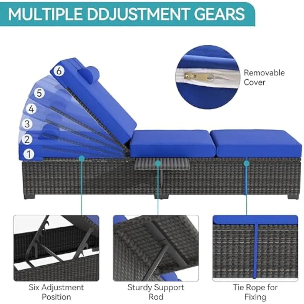 Hign Concerned Outdoor Wicker Chaise Lounge Recliners