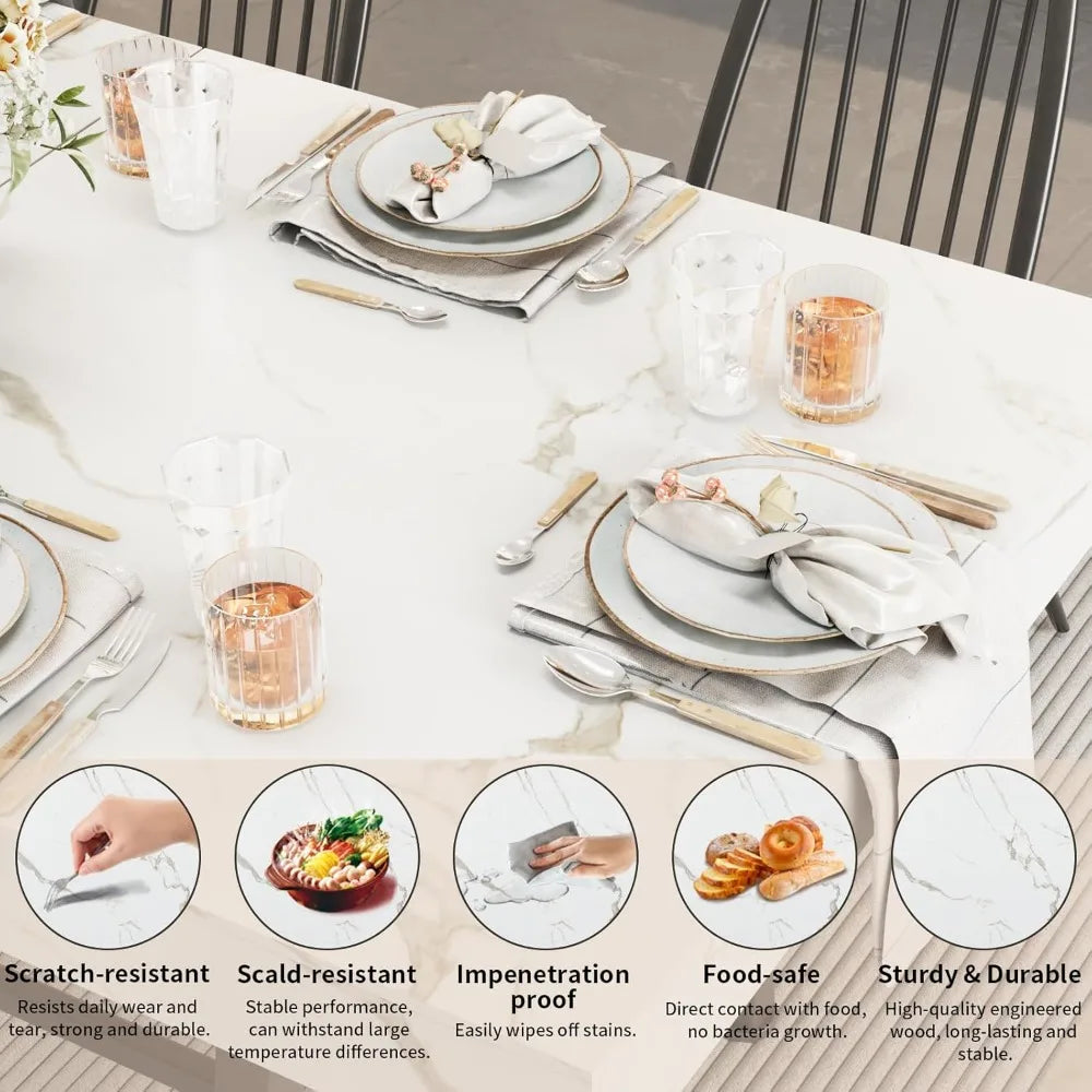 DAFIFY Extendable Dining Table With Silent Glide Extension