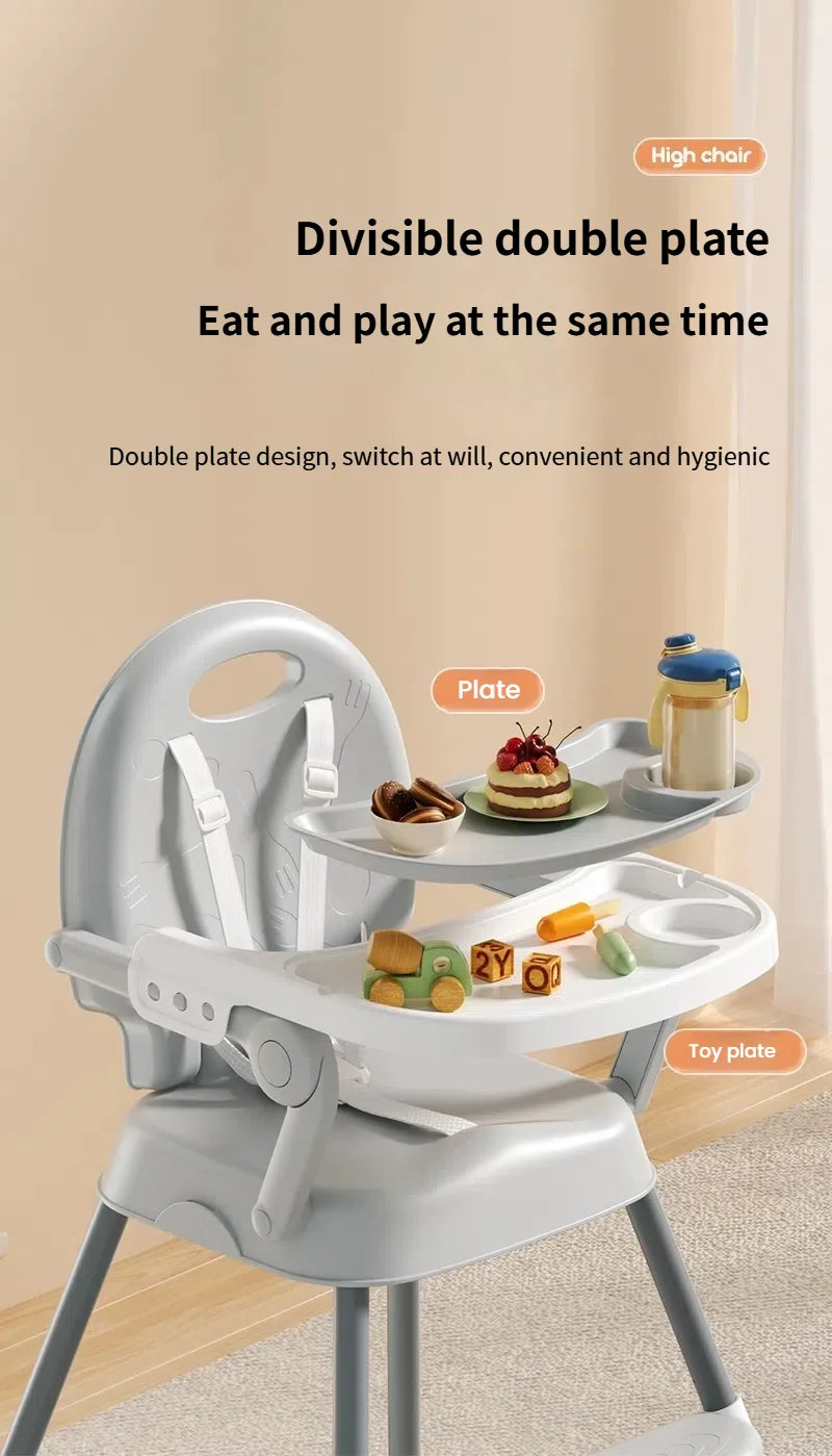 Baby High Chair Table Combo Dining Chair With Adjustable