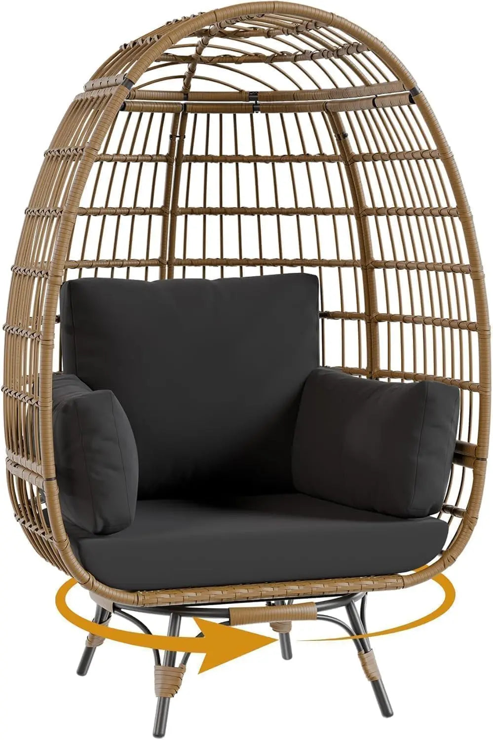 HiMISS 360 Degree Swivel Egg Chair Outdoor Lounge Furniture
