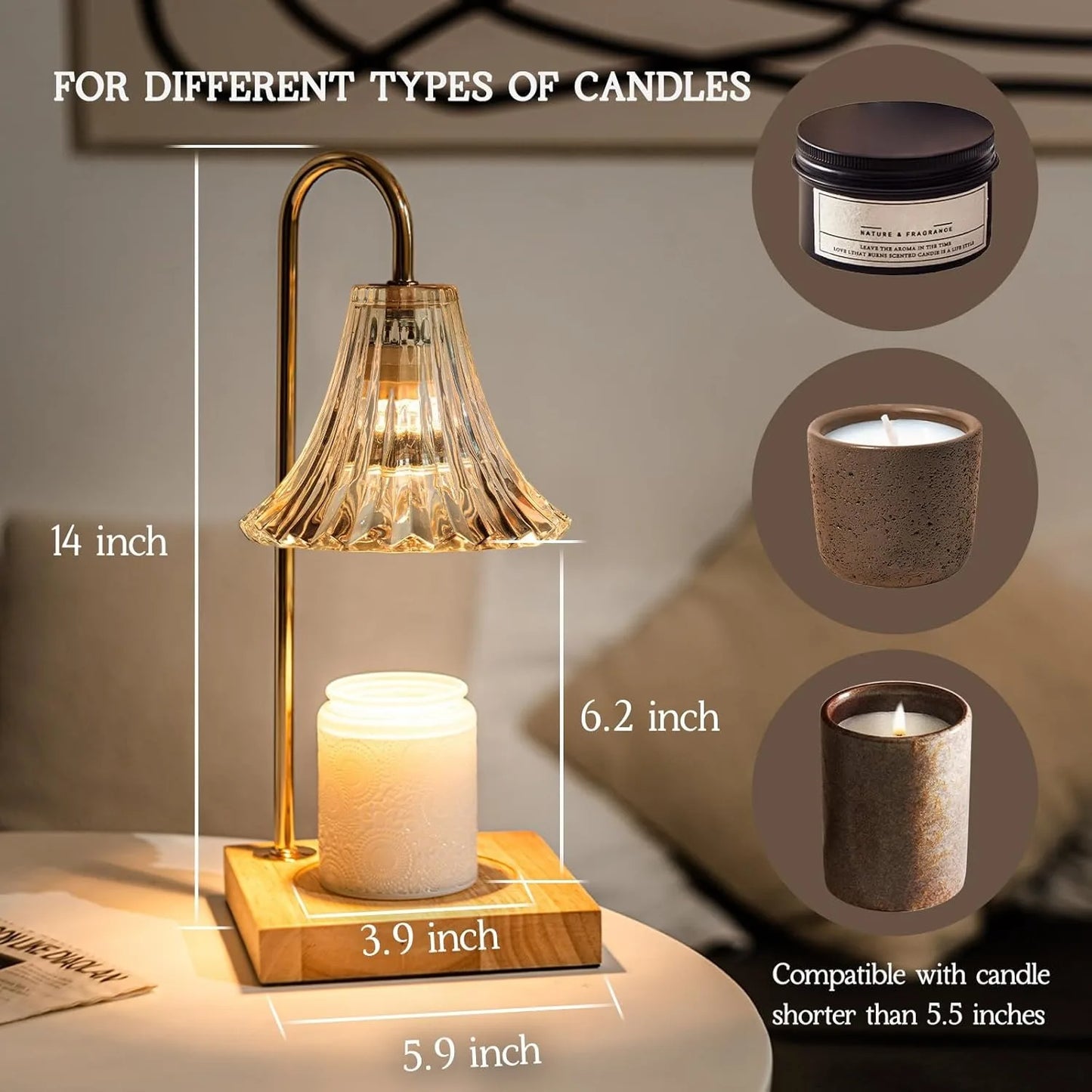Warm Candle Lights with Timers by Home Fragrance