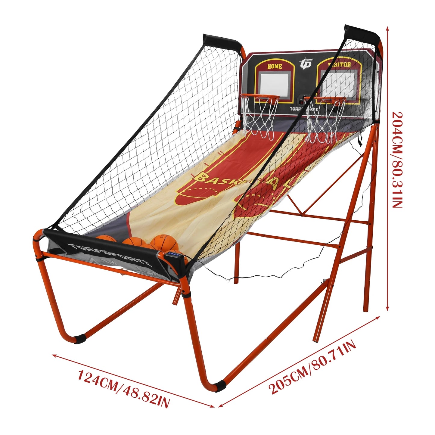 Arcade Cage Basketball Game For Two Players LED Scoring