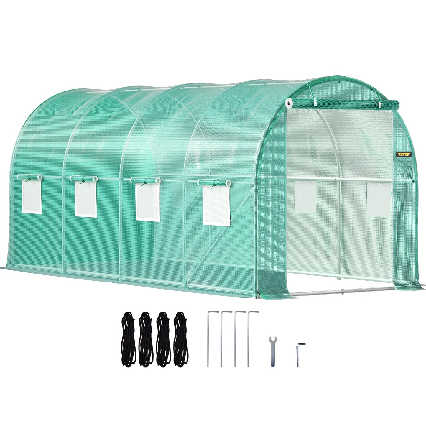 SucceBuy Walk-In Tunnel Greenhouse Galvanized Frame