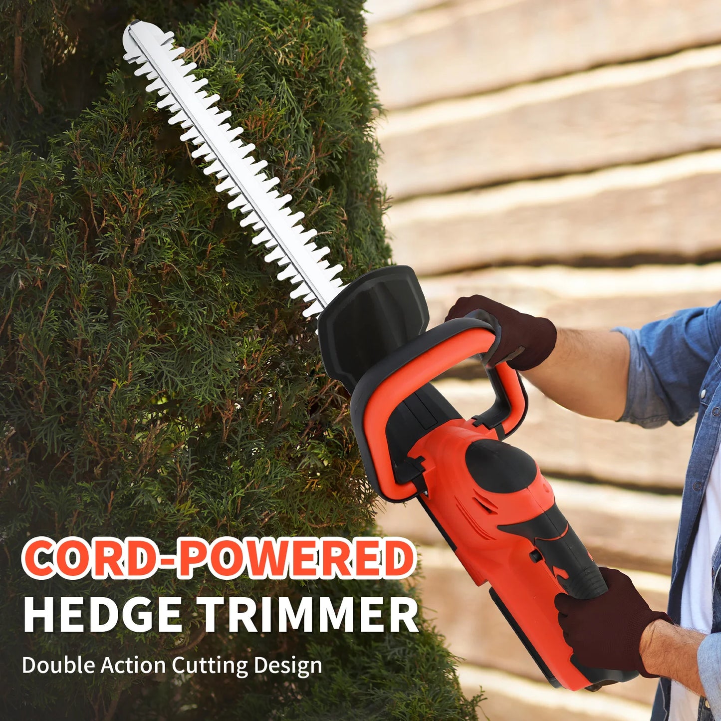 Cordless Electric Hedge Trimmer 22 Inch with 3.0Ah Battery for Yard Care