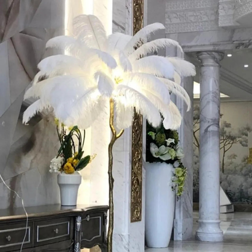 CN Zhejiang Ostrich Feather Centerpiece Decor 10 Pieces