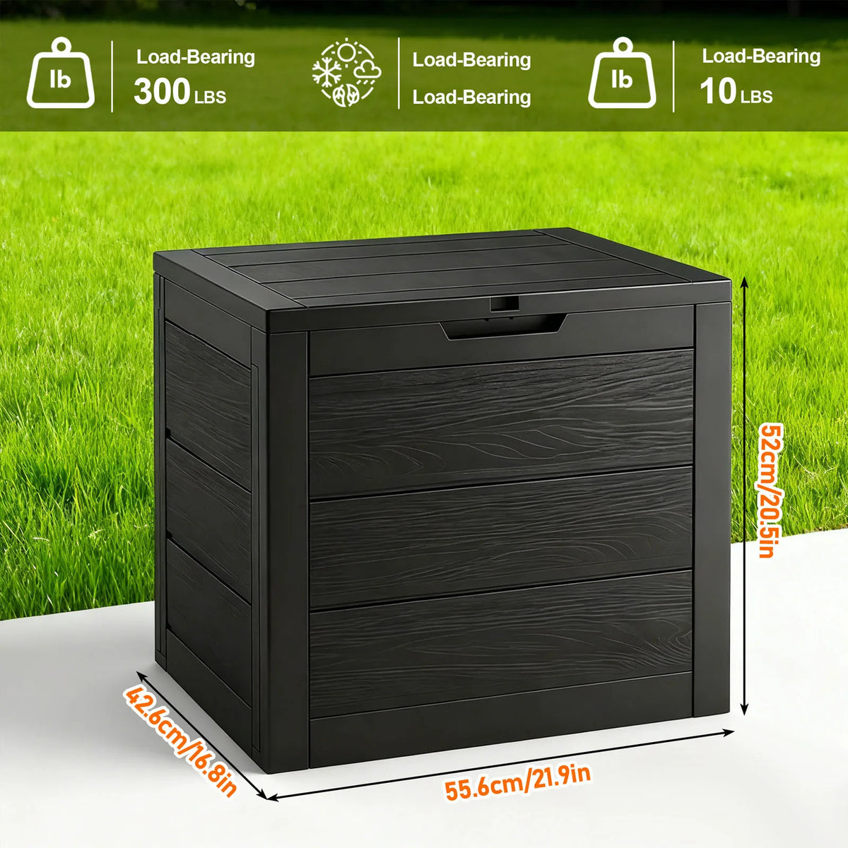 Heavy Duty Outdoor Deck Storage Box With Secure Latch