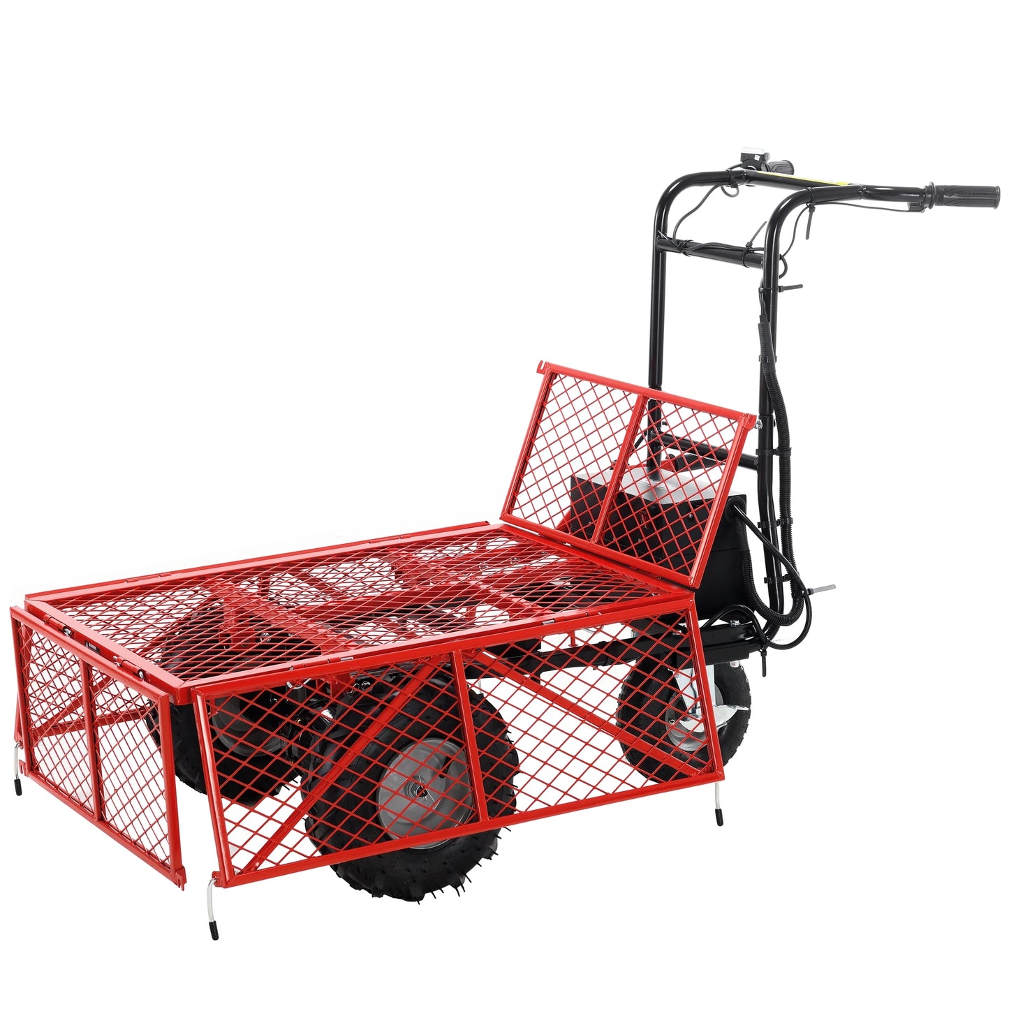 Electric Powered Wheelbarrow Utility Cart 500lbs Capacity 48V 500W Towing