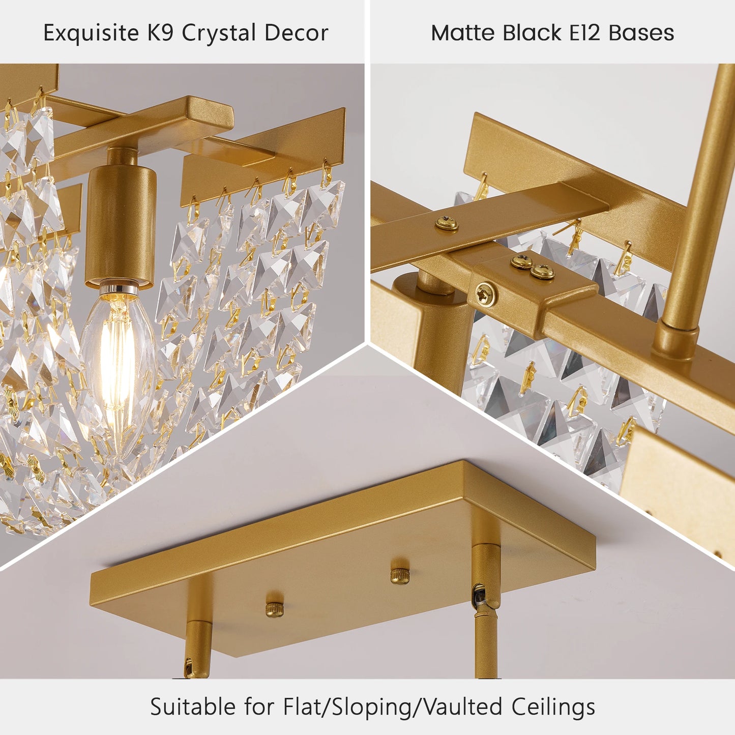 Luxury Crystal Chandeliers For Living Room Kitchen Island Lighting