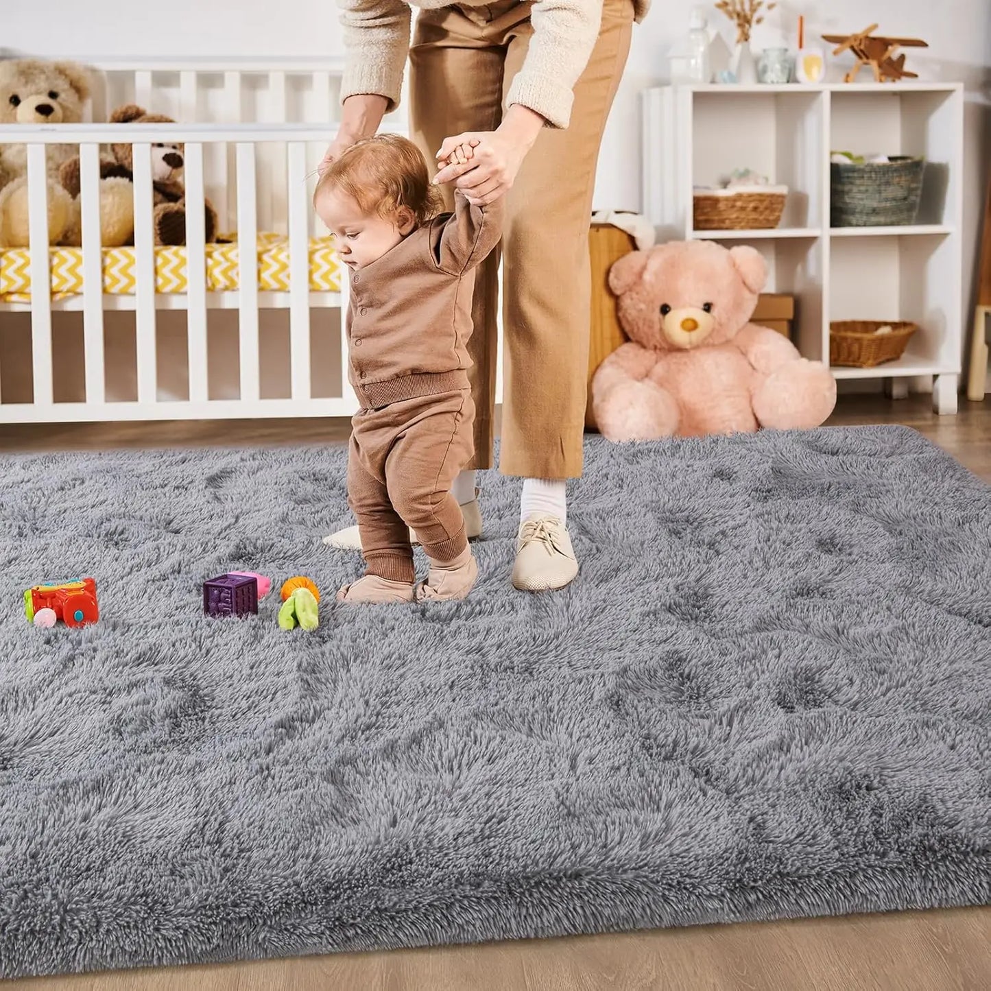 Sumptuous Modern Indoor Shag Rug Non Slip Plush Carpet