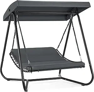 Macrout Hammock Swing Chair with Recliner Outdoor Lounge