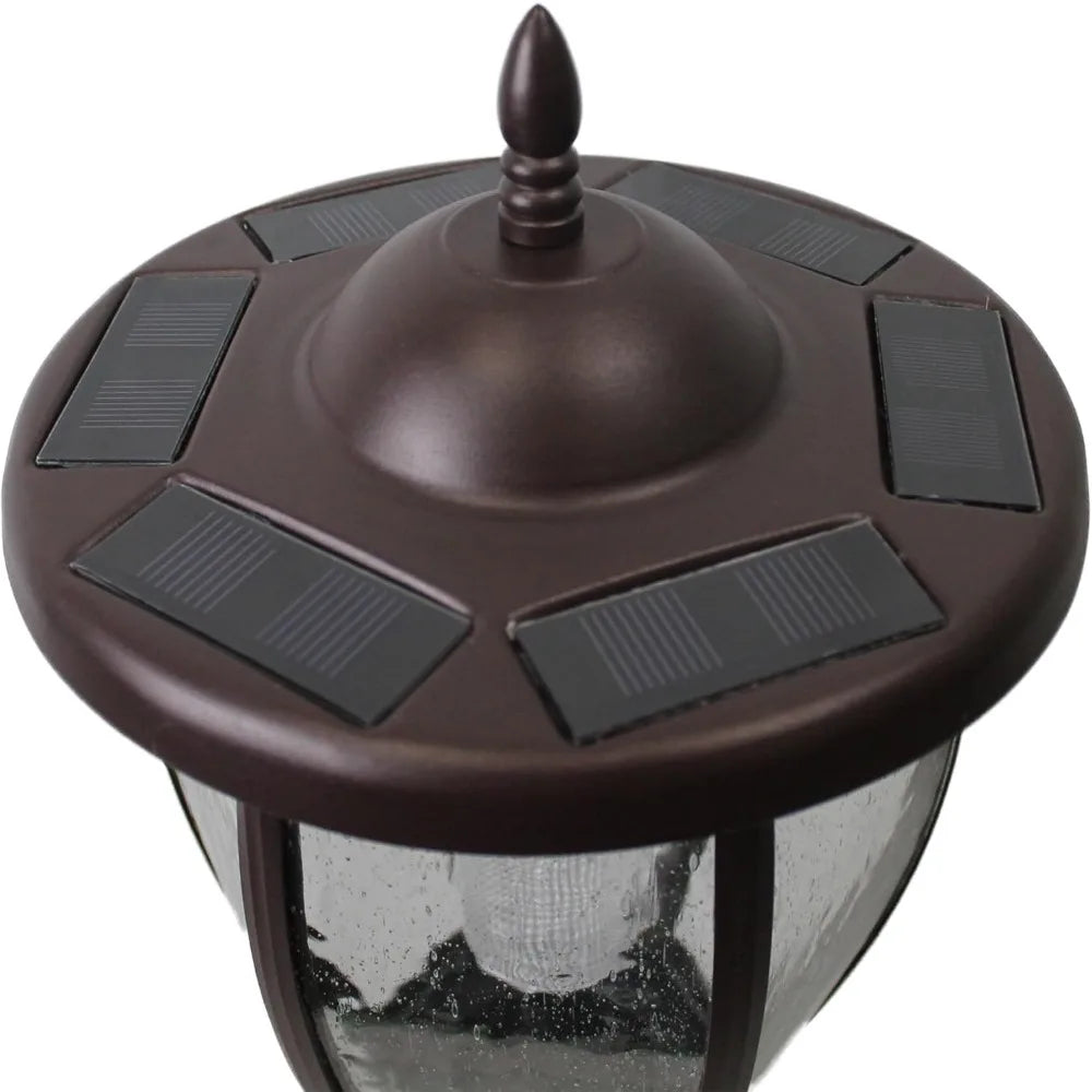 Sun Ray Kenwick 7 Ft Single Head Solar Lamp Post and Planter in Bronze