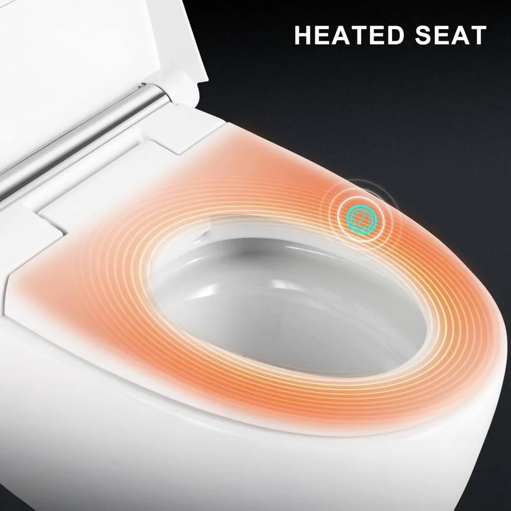 Cosvalve Heated Smart Toilet with Automatic Flush and Foot Sensor Technology