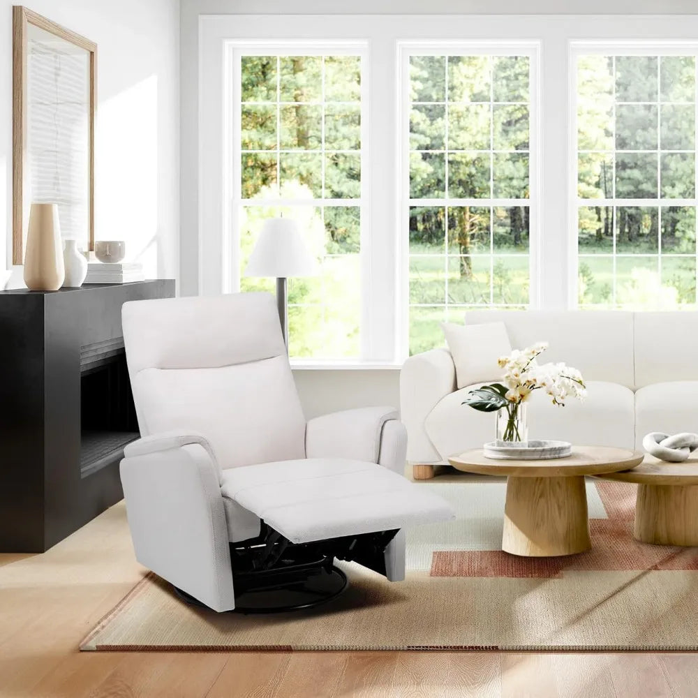 Nursery Glider Recliner Chair With Footrest And High Back