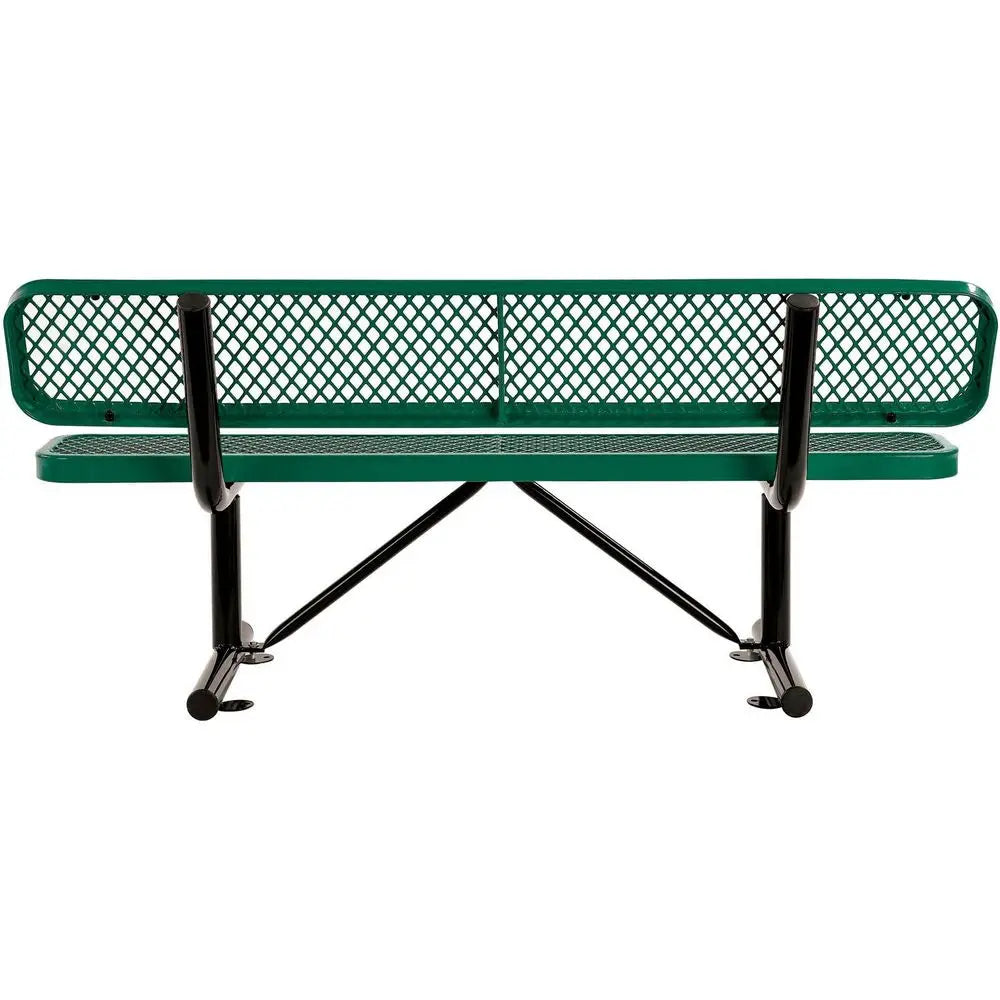 Industrial Heavy Duty Expanded Metal Mesh Bench With Backrest