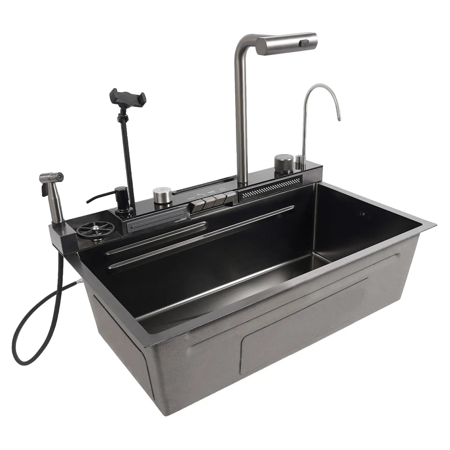 Smart Waterfall Kitchen Sink With Digital Display Nano Coating