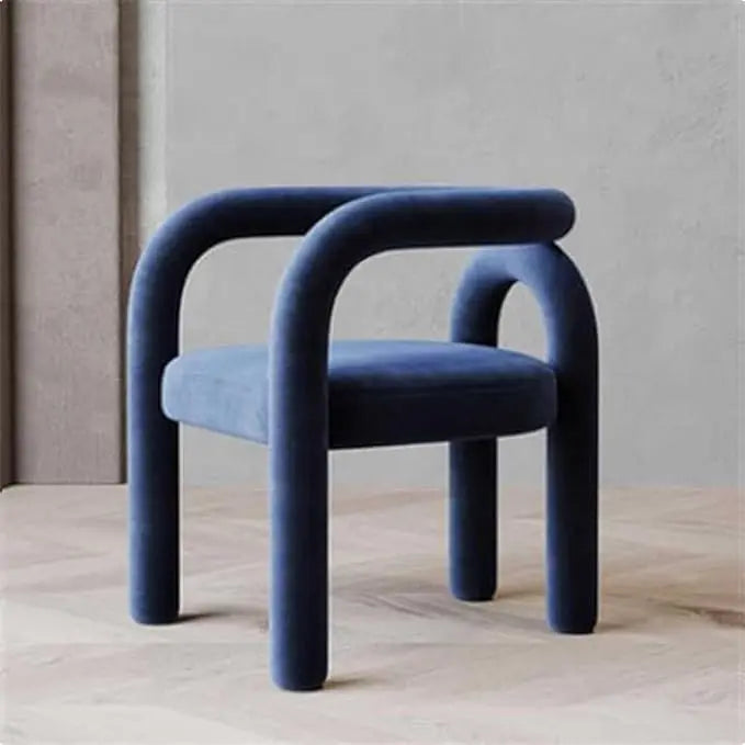 Contemporary VelvetUpholstered DiningChairs CurvedBack LoungeArmchair LivingRoom MinimalistFurniture HomeDecor Essentials