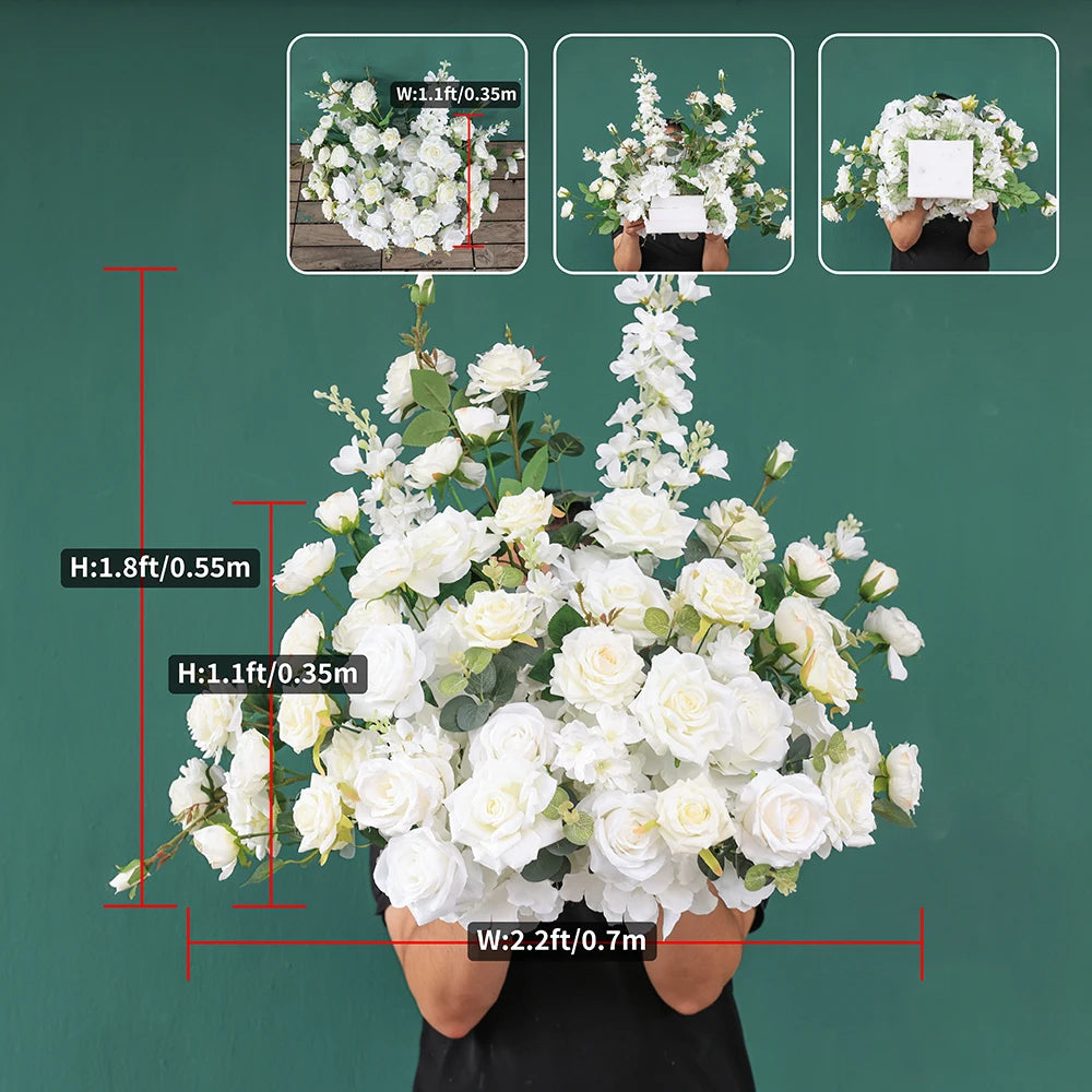 Rose Eucalyptus Artificial Flower Arrangement for Baby Shower Backdrops