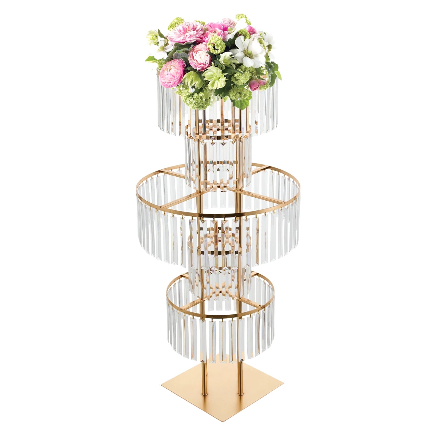 Hign Concerned 5 Tier Wedding Centerpieces Acrylic Stand