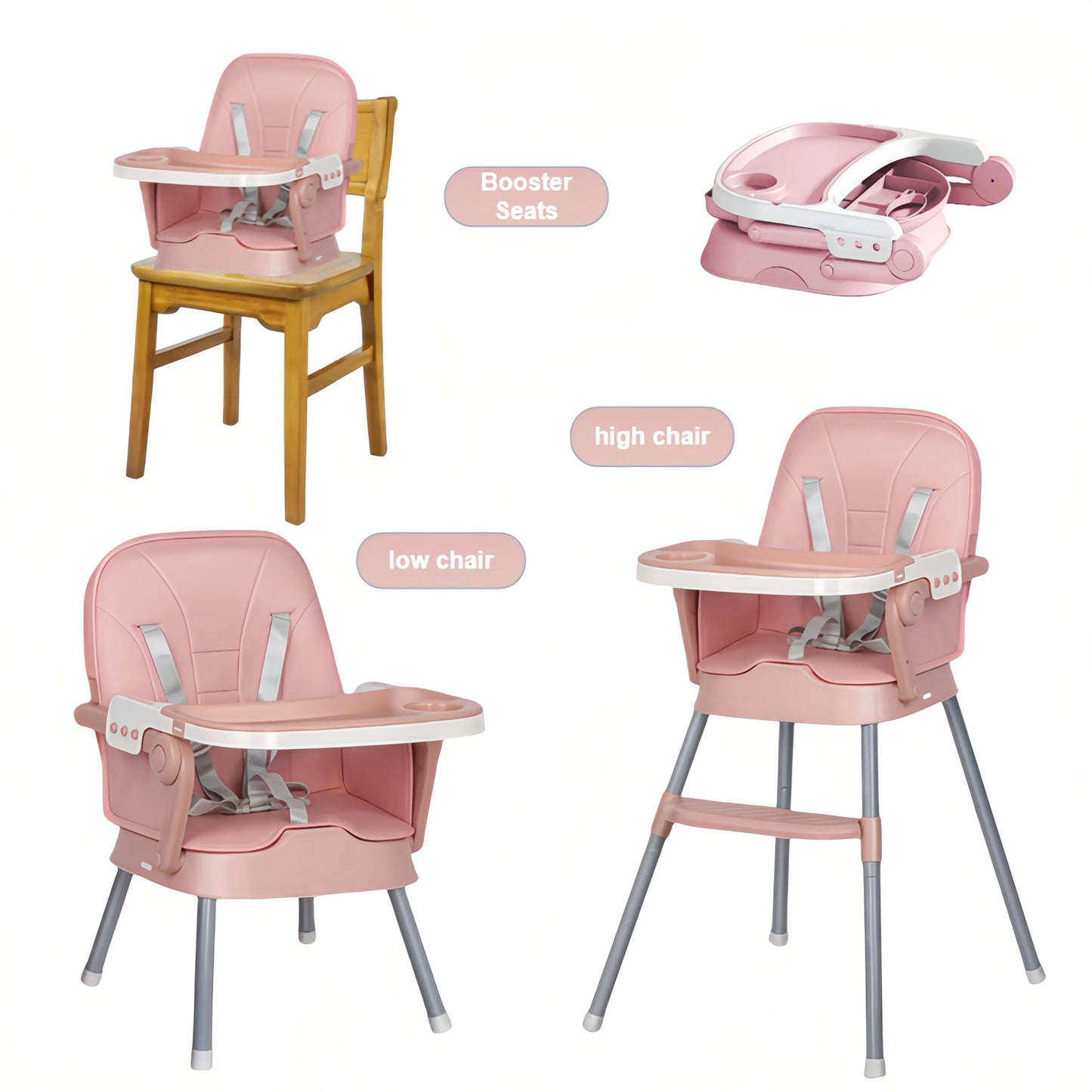 Baby High Chair Table Combo Dining Chair With Adjustable