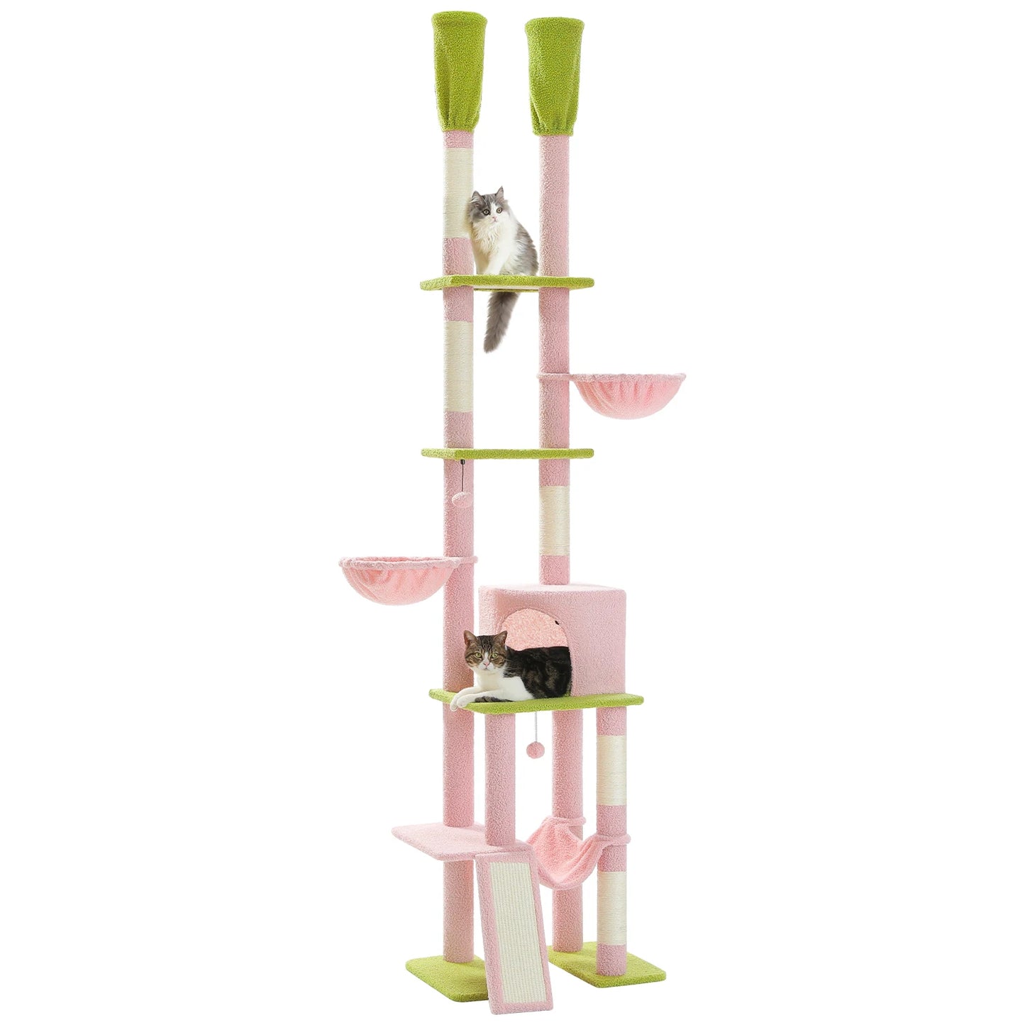 PAWZ Road Cactus Cat Tree Floor To Ceiling Tower 7 Tiers