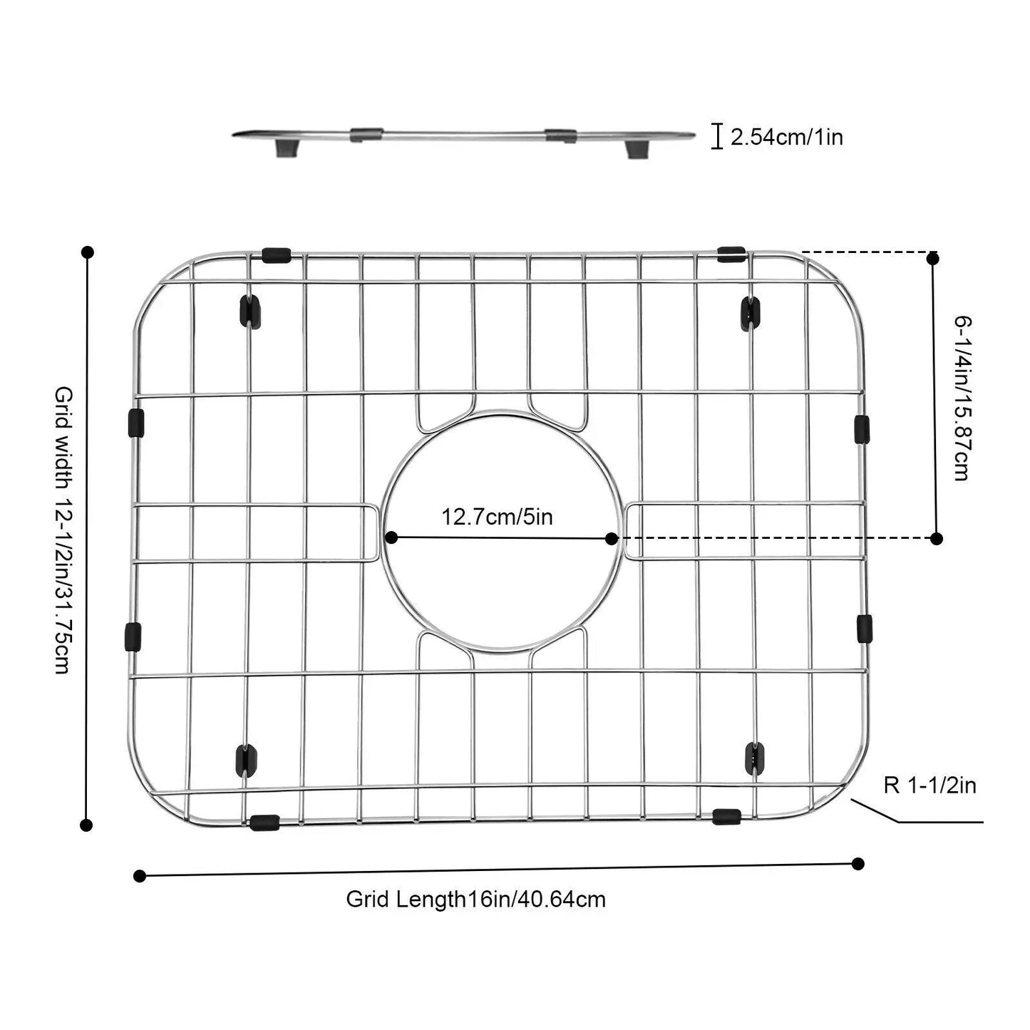 Bymaocar 304 Stainless Steel Sink Grid Protector For Kitchen