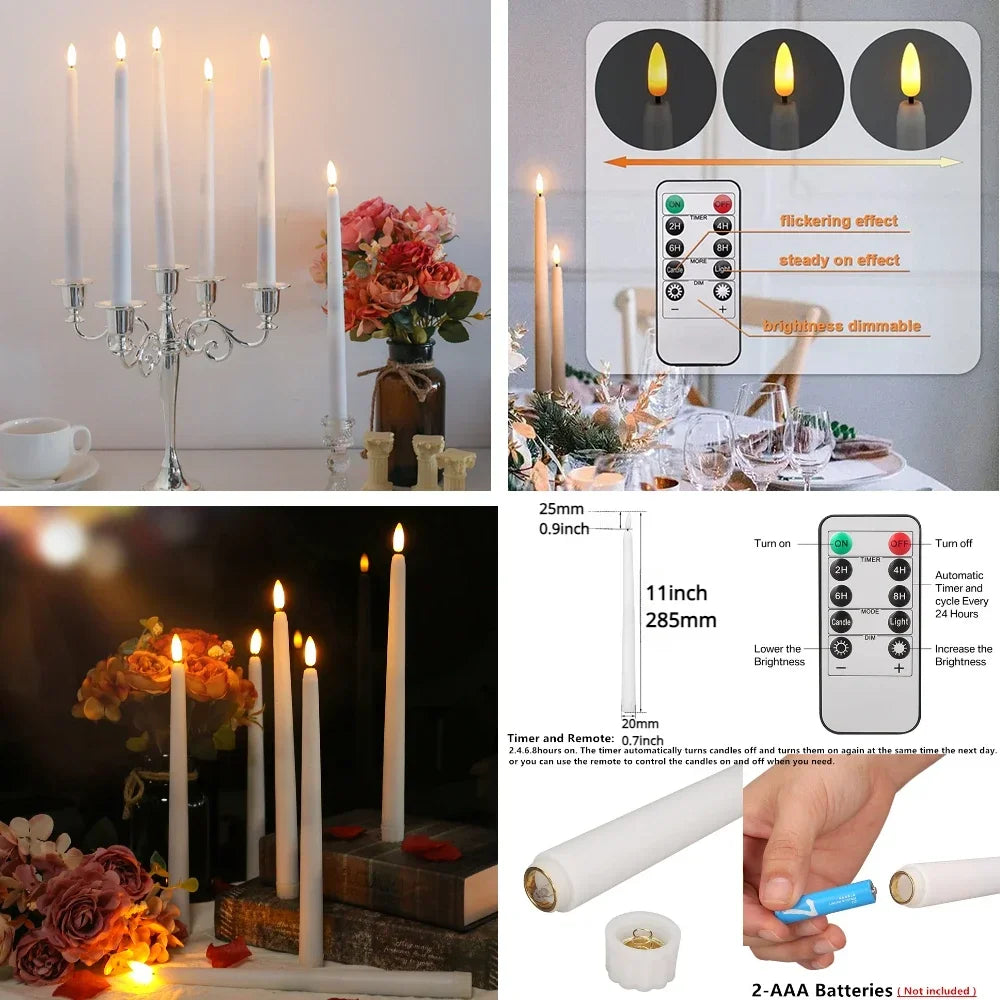 Feature Flameless LED Tealight Candles 12 Or 24 Pack