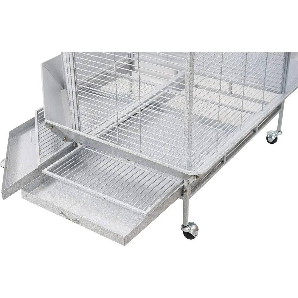 Gap Corner Bird Cage Metal For Cockatiel Parakeet Indoor