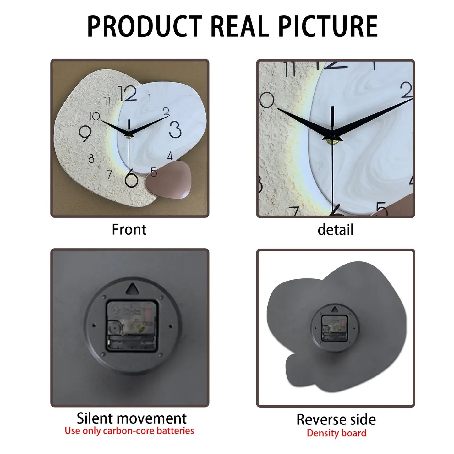 Combination Silent Quartz Wall Clock Living Room Decor