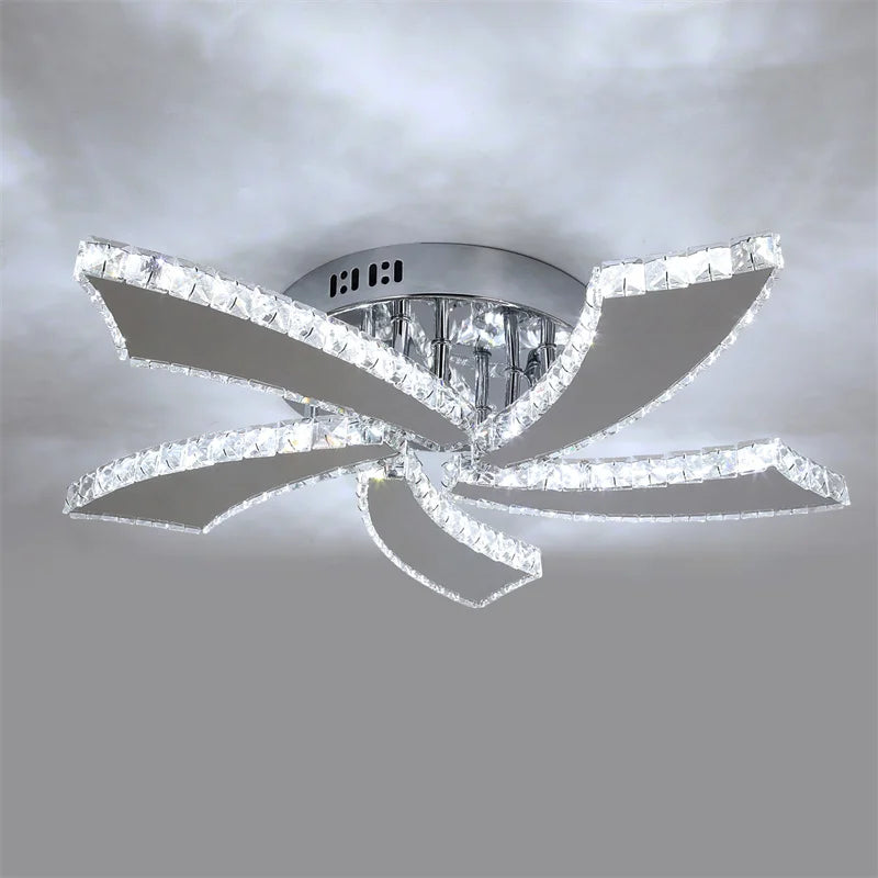 Vetrulus Modern Crystal LED Chandelier With Smart Remote Control