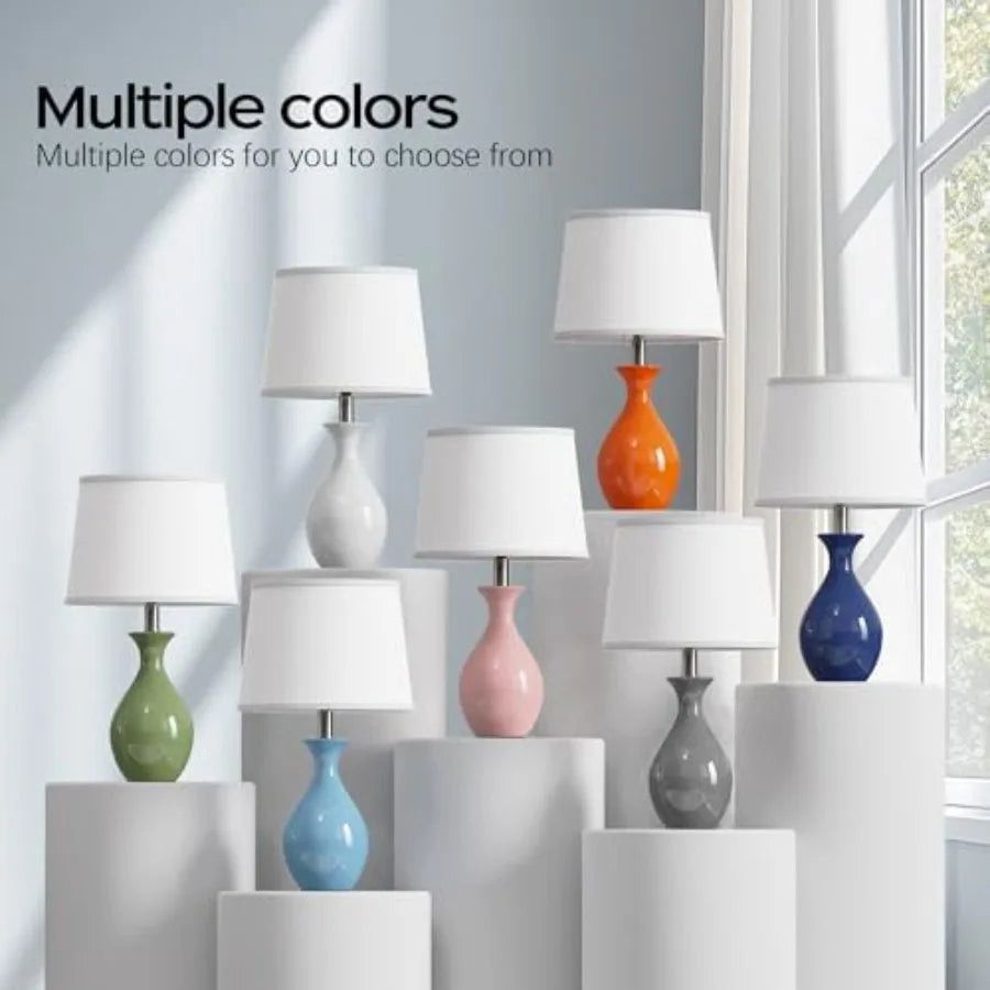 Modern Ceramic Table Lamps Set Of 2 For Bedroom And Living Room
