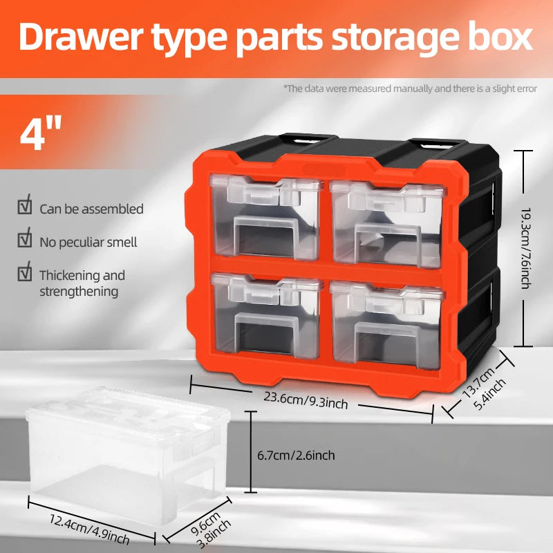 AIRAJ Multi-Grid Drawer Parts Box Wall-Mounted Screw Storage Solution