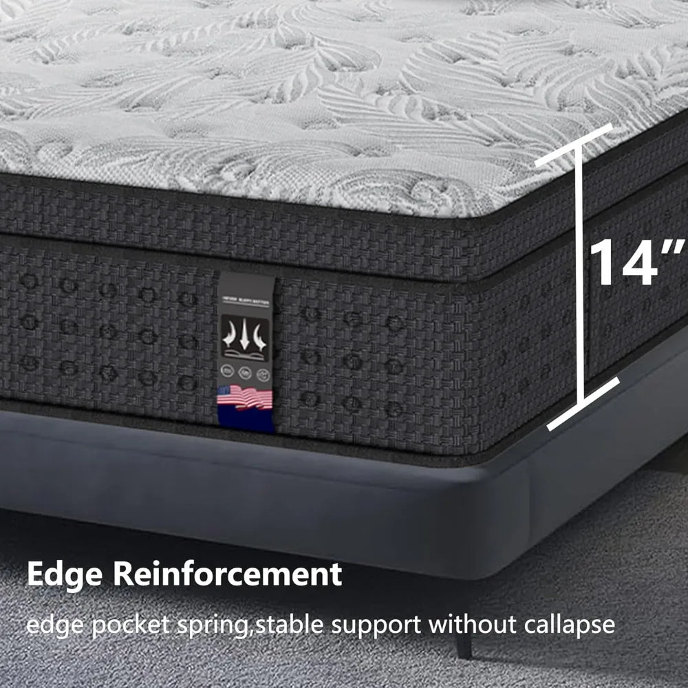 Gel Memory Foam Hybrid Mattress With Pocket Springs