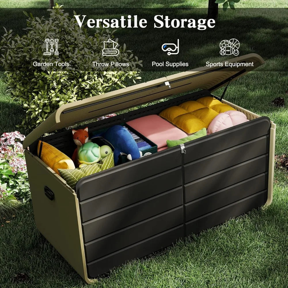 Outdoor Storage Box Lockable Waterproof UV Resistant Deck Box